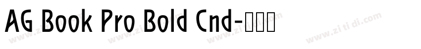 AG Book Pro Bold Cnd字体转换